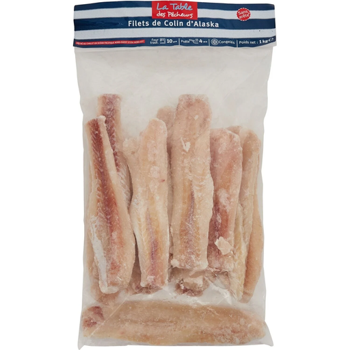 [3270120015148] LA TABLE DES PECHEURS Filetes de Abadejo de Alaska 1 kg