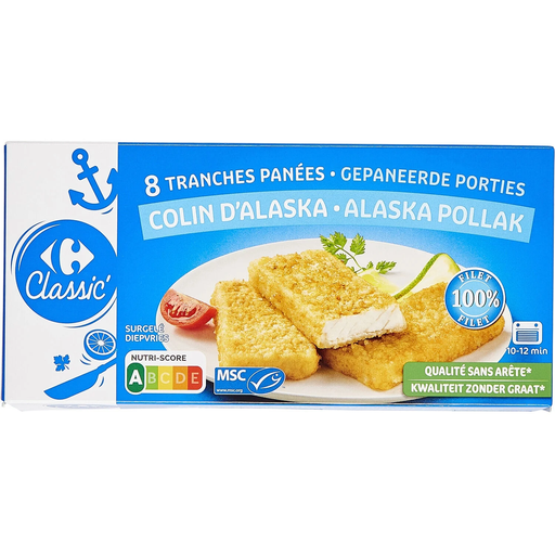[3270190010685] CARREFOUR CLASSIC Alaska Pollock breaded fillets 400g