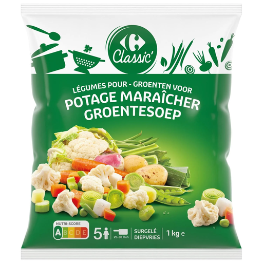 [3270190026662] CARREFOUR CLASSIC Mistura de legumes para sopa 1 kg