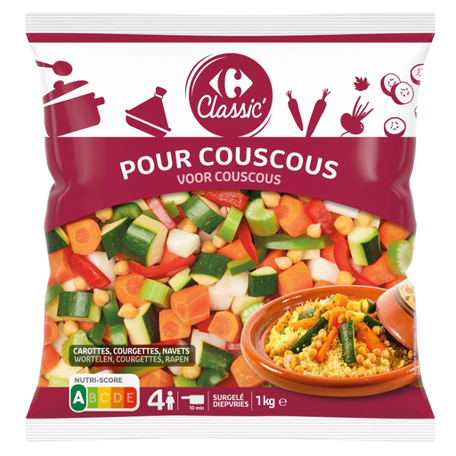 [3270190026679] CARREFOUR CLASSIC Mezcla de verduras para cuscús 1 kg