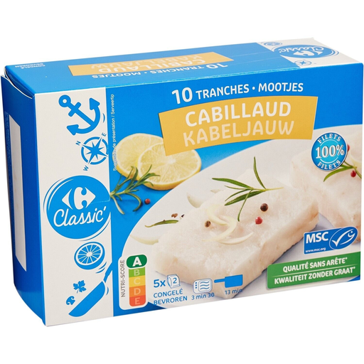[3270190208051] CARREFOUR CLASSIC Bacalhau 100% filetes 1 kg