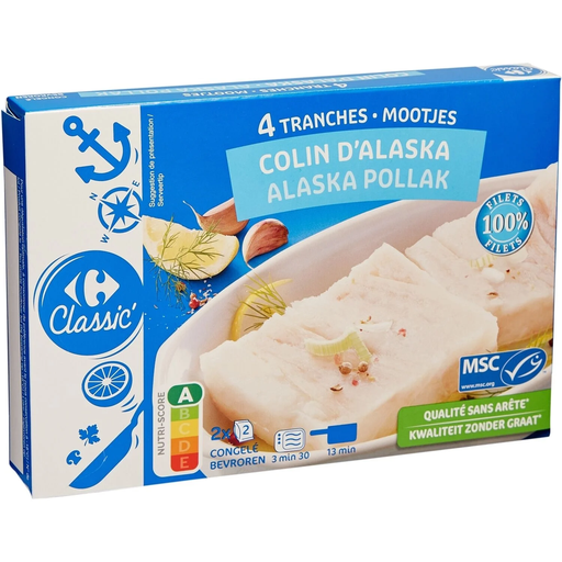 [3270190213109] CARREFOUR CLASSIC Escamudo do Alasca em fatias 100 g