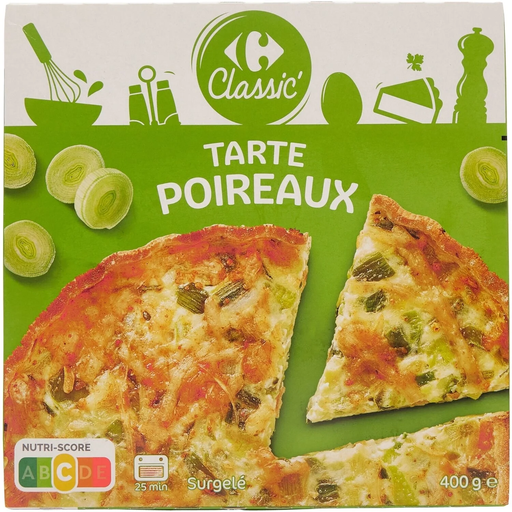 [3270190216049] CARREFOUR CLASSIC Tarte aux poireaux 400 g