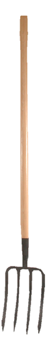 [3270190689812] CARREFOUR Fourche à Bêcher 4 Dents Manche Bois 110cm
