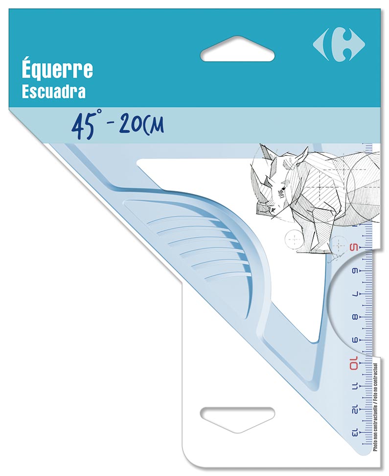 Carrefour Equerre 45-20Cm Plastique Crf