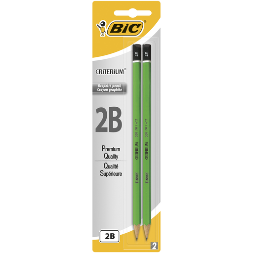 [3270220000099] BIC Graphite Pencil Criterium 550 2B, wooden body, 2 units