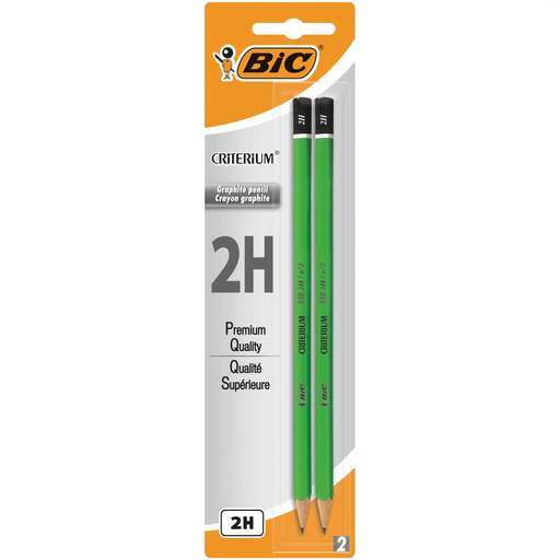 [3270220000136] BIC Lápis de grafite Criterium 550 2H, 2 unidades