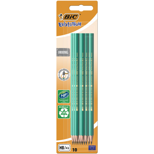 [3270220000174] BIC Lápis de grafite Evolution Original HB, pacote de 10