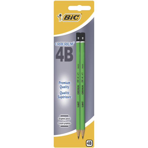 [3270220048701] BIC Criterium 550 Graphite Pencil 4B, pack of 4