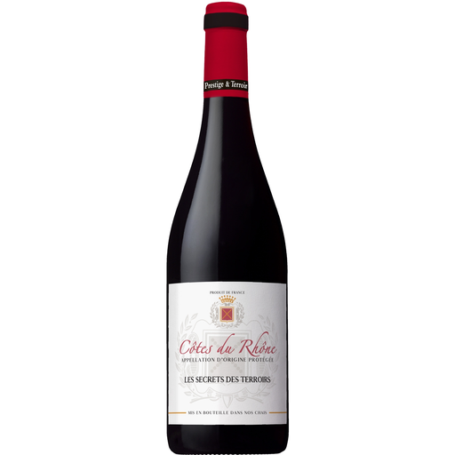 [3271921103386] LES SECRETS DES TERROIRS Vino tinto AOP Côtes du Rhône 75 cl