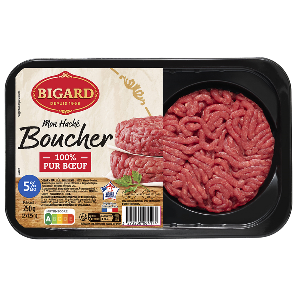 BIGARD Mon haché Boucher 5% Fat 250 g