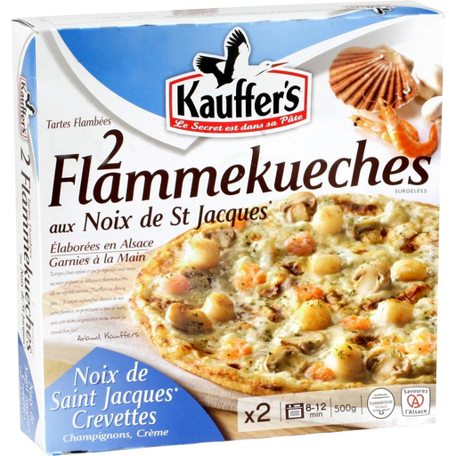 [3273310346602] KAUFFER'S Flammekueche aux noix de St Jacques et crevettes 250 g