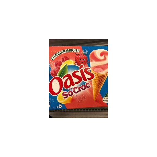 [3274661092286] OASIS 6 Conos Croc Limón Frambuesa 412 g