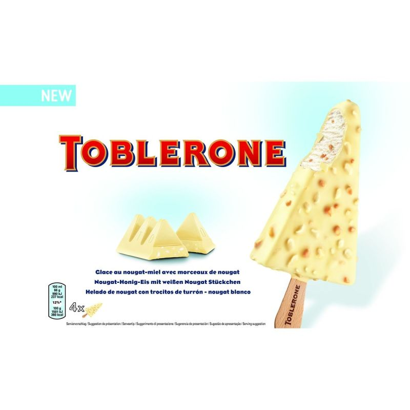 TOBLERONE Chocolate Branco 4 Barras 264 g