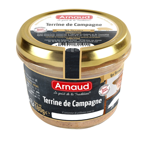 [3275411801011] ARNAUD Terrina de campo sin gluten 180 g