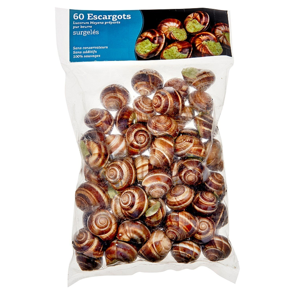 Escargots Lucorum médios com manteiga congelados 336 g