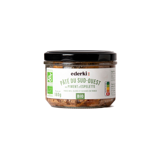 [3277510006540] EDERKI Paté del Suroeste con Pimiento de Espelette Bio 180 g