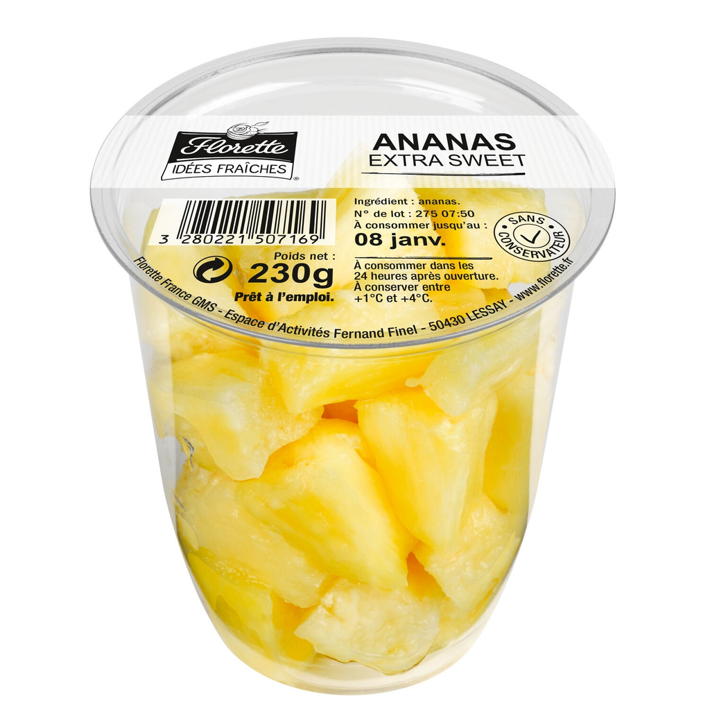 FLORETTE Pineapple chunks 230 g