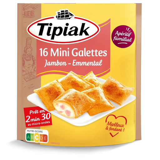 [3282740599151] TIPIAK Mini ham and Emmental pancakes 16 170 g