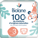 BIOLANE Fraldas naturais para bebé, tamanho 3, 4-9 kg, pacote de 52
