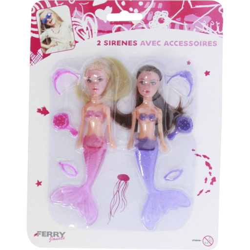 [3286413011070] FERRY Petite sirène x2 with accessories le lot de 2