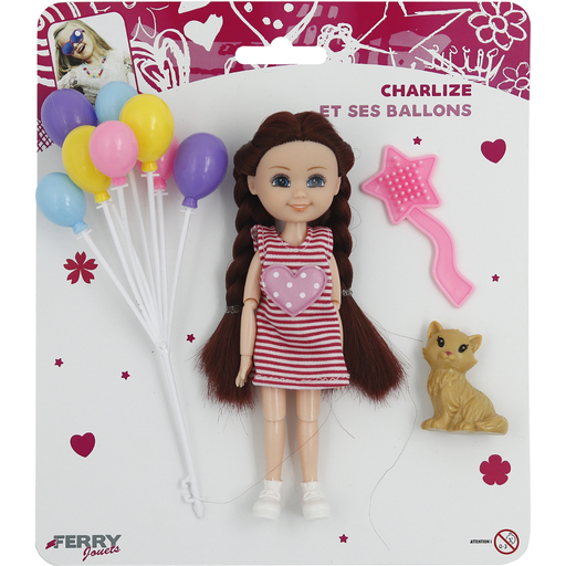 [3286413013814] FERRY Charlize Doll and her balloons the toy