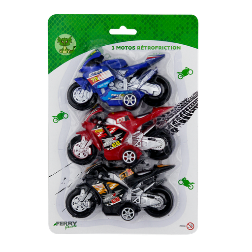 [3286413020621] FERRY Moto desportiva de fricção o lote de 3