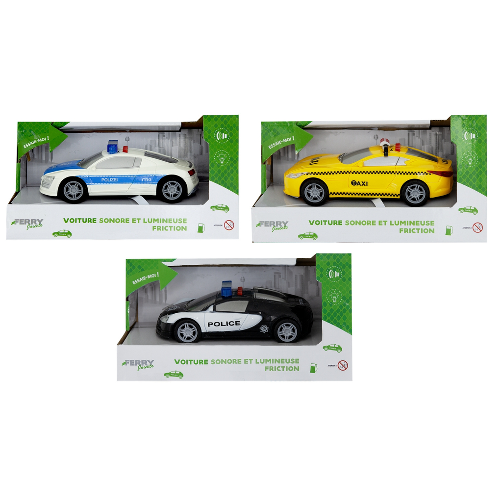 FERRY Jouet Taxi / Voiture Police Son:Lum