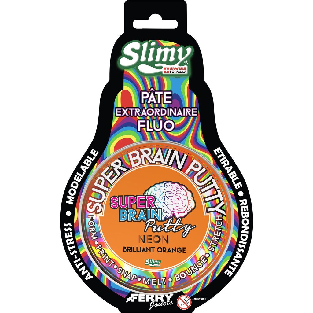 SLIMY Super pate fluo 5 colores asst 70 g
