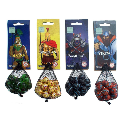 [3286413034642] FERRY Warriors collection marbles 20 marbles + 1 shooter 25mm