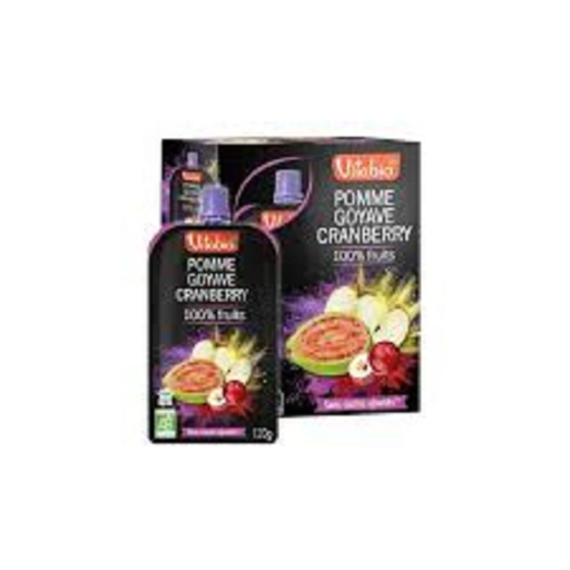 [3288131120027] VITABIO Apple-Guava-Cranberry Organic Pouch 4 x 120 g