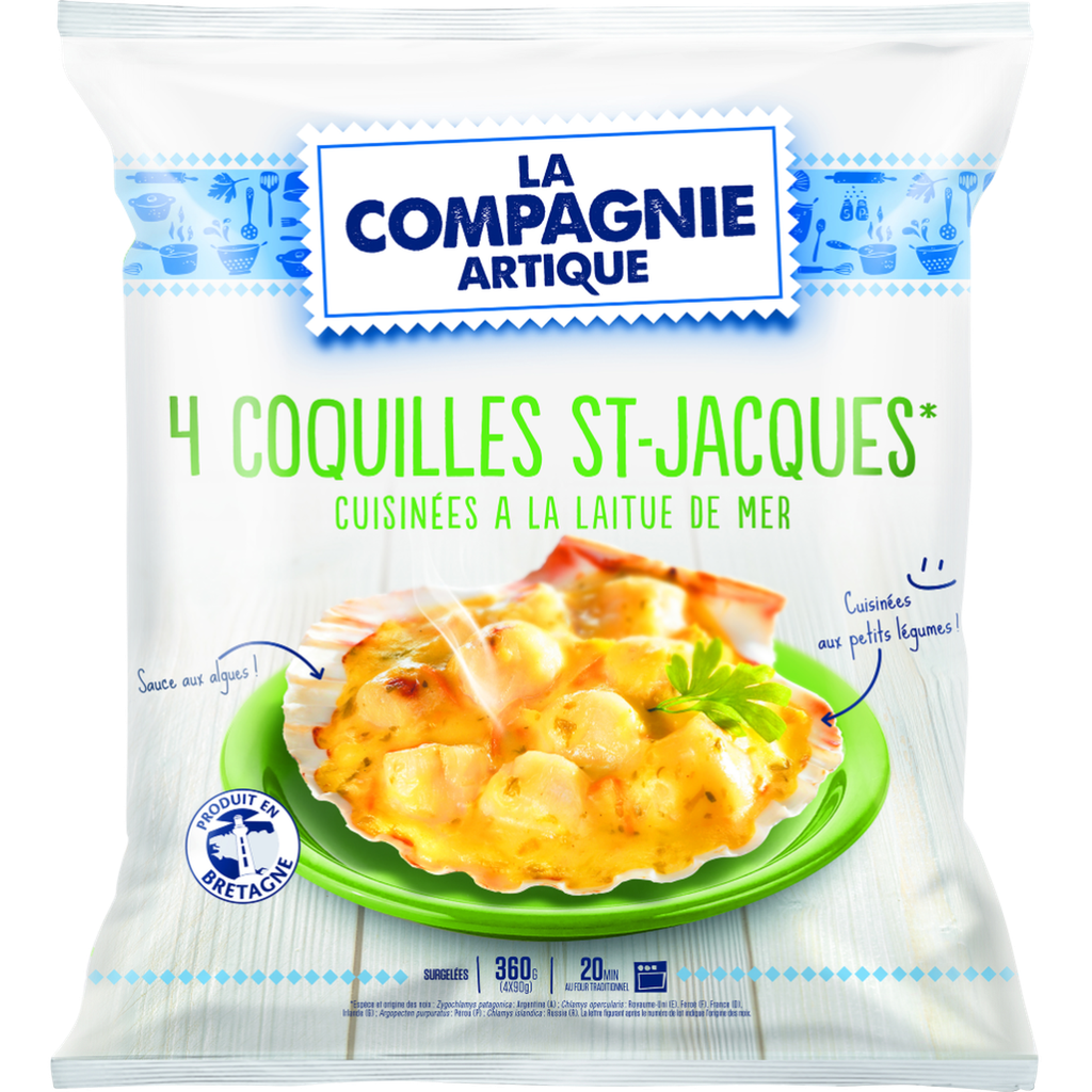 DAUPHIN BLEU Vieira com alface do mar 4 x 90 g