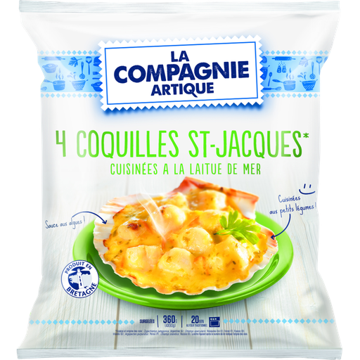 [3289470053212] DAUPHIN BLEU Vieira com alface do mar 4 x 90 g