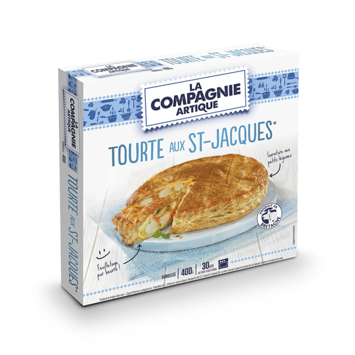 [3289474002391] LA COMPAGNIE ARTIQUE Tourte aux noix de Saint-Jacques 400 g