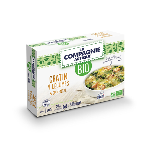 [3289476000012] LA COMPAGNIE ARTIQUE Gratin 4 verduras con Emmental Bio 380 g