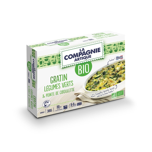 [3289476000029] LA COMPAGNIE ARTIQUE Gratinado de legumes verdes cozinhados e toque de cebolinho bio congelado 380 g
