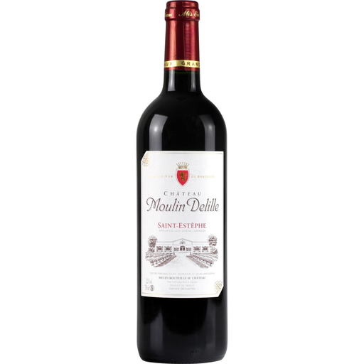 [3292141804129] CHATEAU MOULIN DELILLE Vin Rouge Saint-Estèphe 75 cl