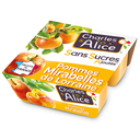 CHARLES & ALICE Dessert fruitier Pomme Mirabelle 4 pots de 97 g