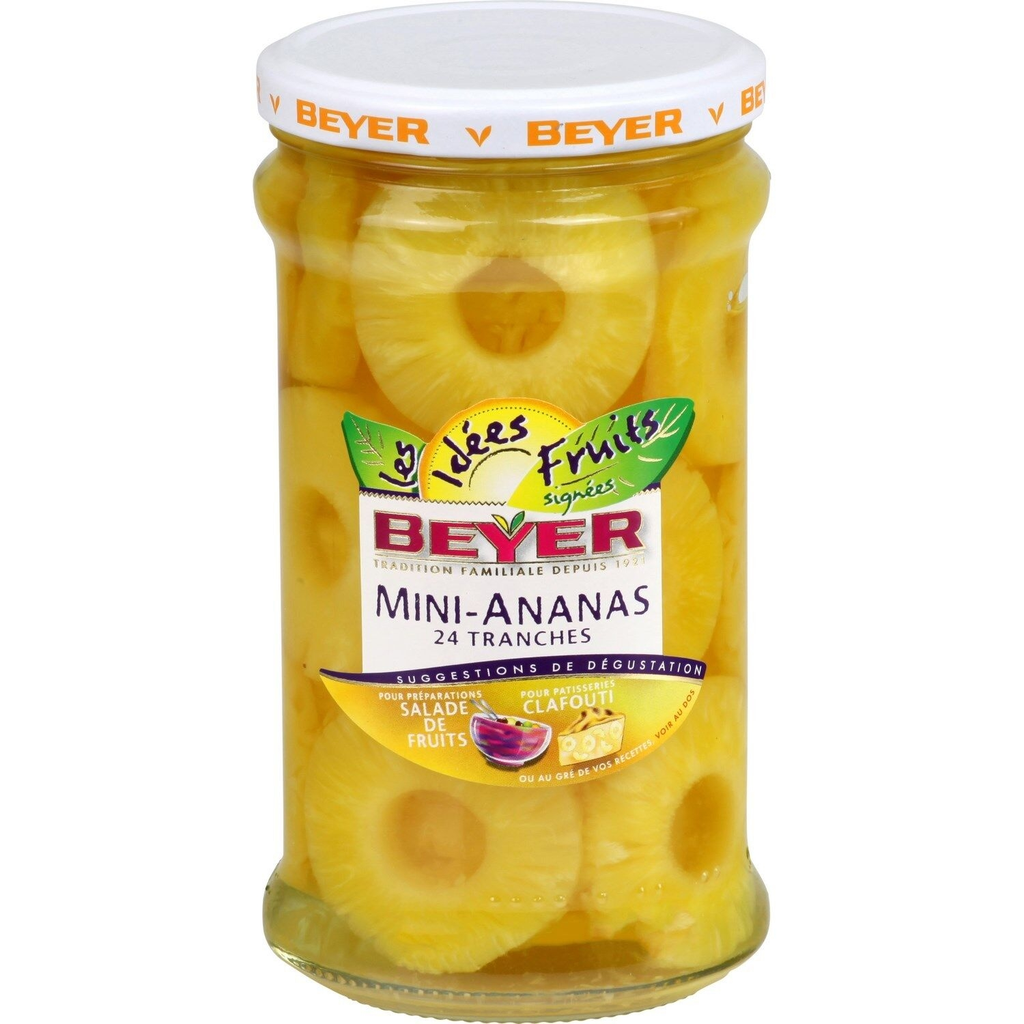 BEYER Fruits au Sirop Ananas en Tranches 640 g