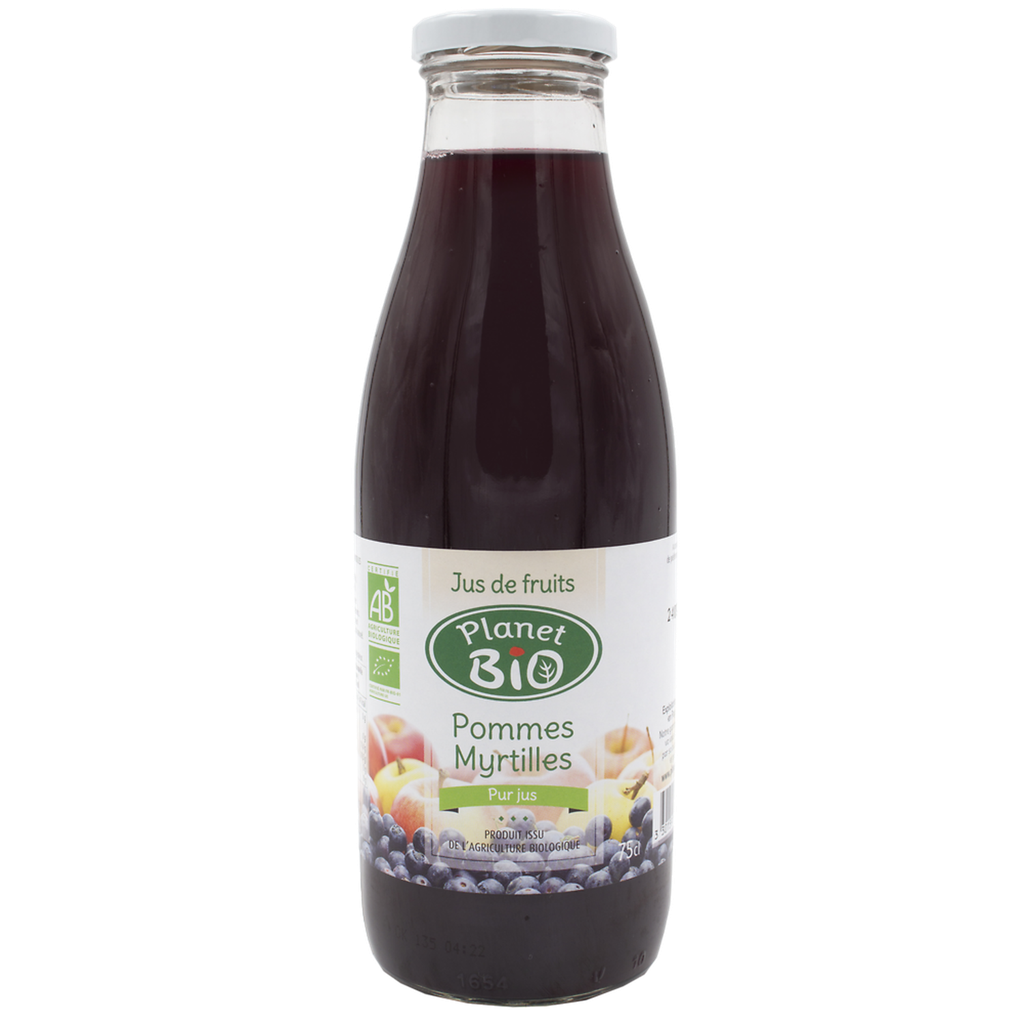 PLANET BIO Zumo de manzana y arándanos bio 75 cl