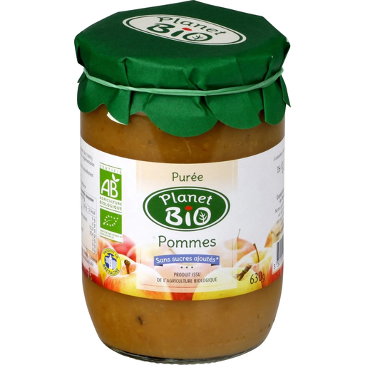 [3301597001539] PLANET BIO Apple Sauce No Added Sugar Organic 630 g