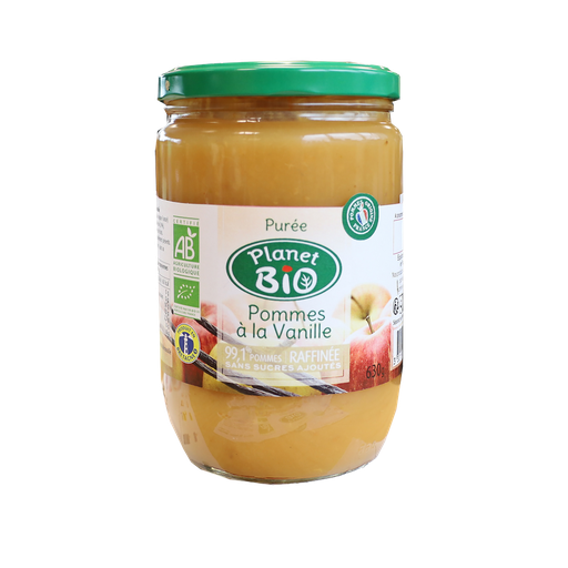 [3301597001546] PLANET BIO Apple vanilla puree 630 g