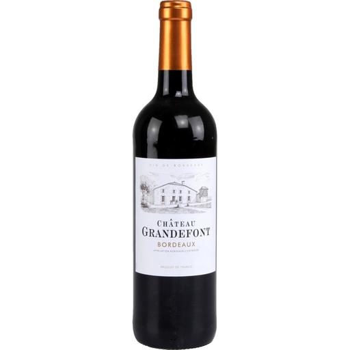[3306380115059] CHATEAU GRANDEFONT Vin Rouge Bordeaux Merlot 75 cl