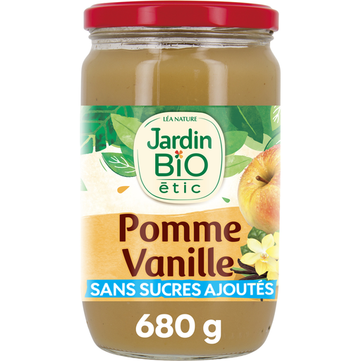 [3307131305170] JARDIN BIO ETIC Organic Apple and Bourbon Vanilla Puree 680 g