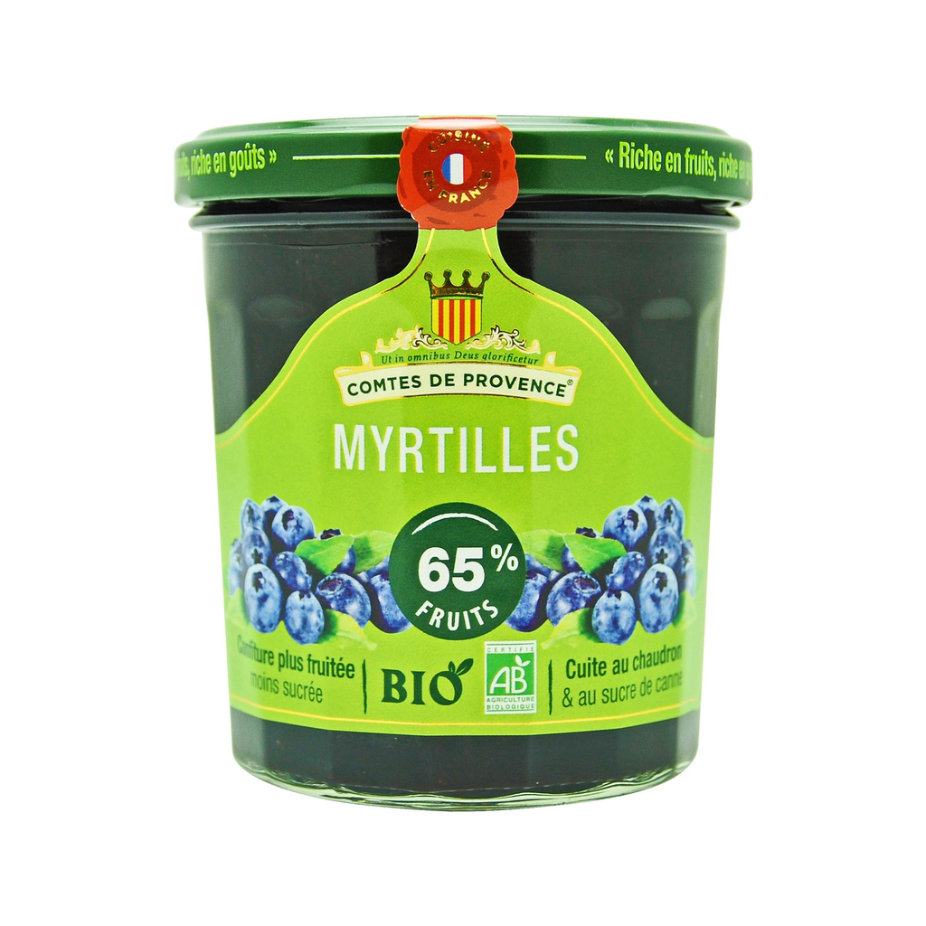 LES COMTES DE PROVENCE Organic Blueberry Jam 350 g