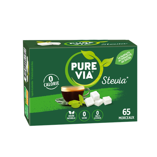 [3329757003728] PURE VIA Edulcorante con estevia 65 piezas 130 g