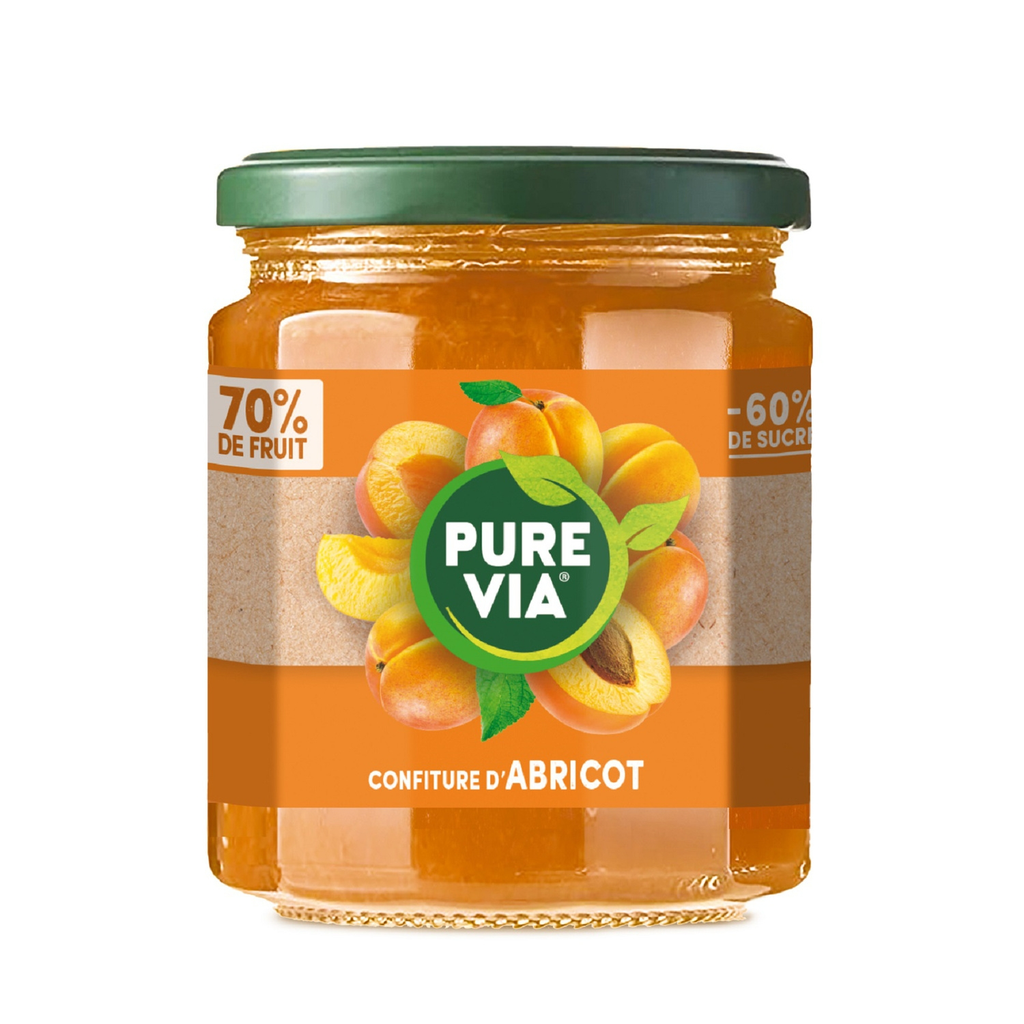PURE VIA Apricot Jam Reduced Sugar 300 g