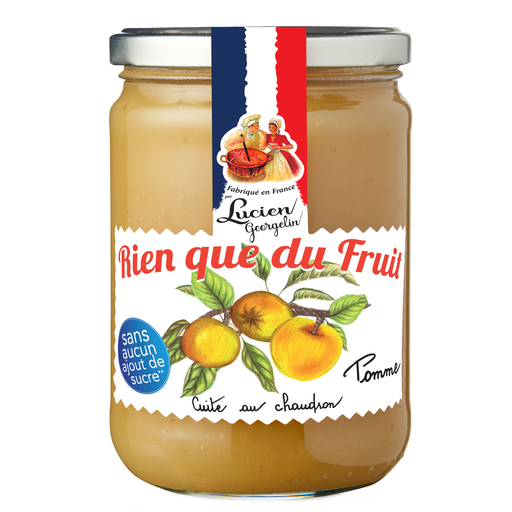 [3330720222107] LES RECETTES CUITES AU CHAUDRON Rien que du fruit apple no added sugar jam 560 g