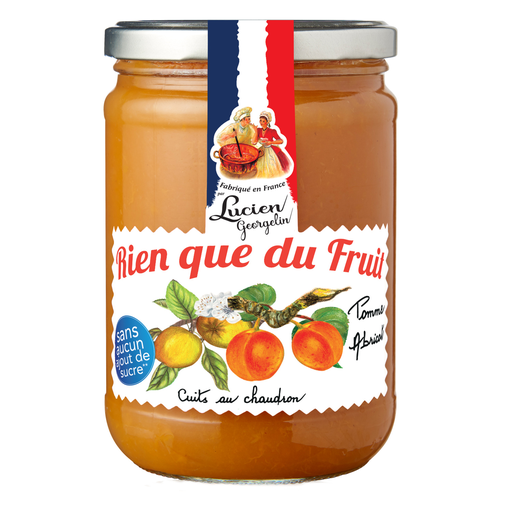[3330720222145] LES RECETTES CUITES AU CHAUDRON Apple Apricot Fruit Puree 560g
