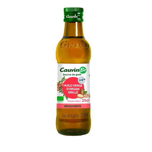 [3336590101252] CAUVIN Óleo de Argão torrado Bio 25 cl